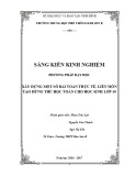 Sáng kiến kinh nghiệm THPT: Xây dựng một số bài toán thực tế, liên môn tạo hứng thú học Toán cho học sinh lớp 10