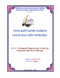 Sáng kiến kinh nghiệm THCS: Sử dụng đồ dùng dạy học và mẫu vật trong môn Sinh học có hiệu quả