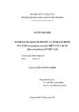 Luận án Tiến sĩ Nông nghiệp: Đánh giá đa dạng di truyền và tính gây bệnh của nấm Corynespora cassiicola trên cây cao su (Hevea brasiliensis) ở Việt Nam