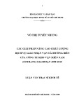 Luận văn Thạc sĩ Kinh tế: Các giải pháp nâng cao chất lượng dịch vụ giao nhận vận tải đường biển của Công ty kho vận miền Nam (Sotrans) giai đoạn 2008-2015