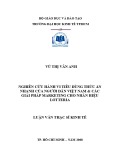 Luận văn Thạc sĩ Kinh tế: Nghiên cứu hành vi tiêu dùng thức ăn nhanh của người dân Việt Nam & các giải pháp marketing cho nhãn hiệu Lotteria