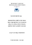 Luận văn Thạc sĩ Kinh tế: Định hướng chiến lược khai thác thị trường vận tải hàng hóa của Tổng Công ty hàng không Việt Nam đến năm 2015