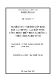 Tóm tắt Luận văn Thạc sĩ Kỹ thuật: Nghiên cứu tính toán ổn định kết cấu đường hầm dẫn nước công trình thủy điện Đakrông 1 theo công nghệ NATM