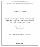 Tóm tắt Luận án Tiến sĩ Toán học: Tính chất định tính của nghiệm một số lớp các phương trình có trễ và trung tính