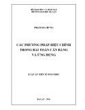 Luận án Tiến sĩ Toán học: Các phương pháp hiệu chỉnh trong bài toán cân bằng và ứng dụng