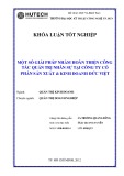 Khóa luận tốt nghiệp: Một số giải pháp nhằm hoàn thiện công tác quản trị nhân sự tại Công ty cổ phần Sản xuất & Kinh doanh Đức Việt