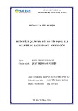 Khóa luận tốt nghiệp: Phân tích quản trị rủi ro tín dụng tại ngân hàng Sacombank - CN Sài Gòn