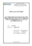 Khóa luận tốt nghiệp: Quy trình kiểm toán khoản mục tiền trong kiểm toán BCTC tại Công ty TNHH Kiểm toán và Tư vấn Tài chính Toàn Cầu