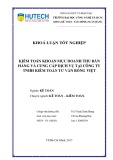 Khóa luận tốt nghiệp: Kiểm toán khoản mục doanh thu bán hàng và cung cấp dịch vụ tại Công ty TNHH Kiểm toán tư vấn Rồng Việt