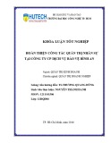Khóa luận tốt nghiệp: Hoàn thiện công tác quản trị nhân sự của Công ty CP Dịch vụ Bảo vệ Bình An