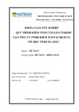 Khóa luận tốt nghiệp: Quy trình kiểm toán tài sản cố định trong báo cáo tài chính tại công ty CP ABC do công ty TNHH Kiểm toán và Dịch vụ Tin học TP.HCM (AISC) thực hiện