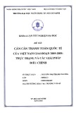 Khóa luận tốt nghiệp: Cán cân thanh toán quốc tế của Việt Nam giai đoạn 2005-2009 - Thực trạng và các giải pháp điều chỉnh