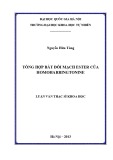 Tổng hợp bất đối mạch ester của Hommoharingtonine