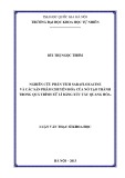 Luận văn Thạc sĩ Khoa học: Nghiên cứu phân tích Sarafloxacin và các sản phẩm chuyển hóa của nó tạo thành trong quá trình xử lí bằng xúc tác quang hóa