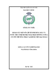 Khóa luận tốt nghiệp: Khảo sát một số chỉ số sinh hóa máu và nước tiểu ở bệnh nhân đái tháo đường type 2 có tổn thương thận tại bệnh viện Bạch Mai