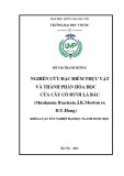 Khóa luận tốt nghiệp: Nghiên cứu đặc điểm thực vật và thành phần hóa học của cây Cỏ rươi lá bắc (Murdannia bracteata J.K.Morton ex D.Y.Hong)