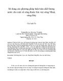 Sử dụng các phương pháp tính toán chất lượng nước cho một số sông thuộc lưu vực sông Nhuệ, sông Đáy