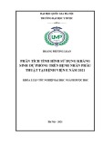 Khóa luận tốt nghiệp: Phân tích tình hình sử dụng kháng sinh dự phòng trên bệnh nhân phẫu thuật tại Bệnh viện E năm 2021