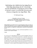 Ảnh hưởng của ô nhiễm kim loại nặng lên sự biến động năng lượng dự trữ và hoạt tính enzyme glutathione S-transferase của cá Chép (Cyprinus carpio) và cá Rô Phi (Oreochromis niloticus) trong lưu vực sông Nhuệ - Đáy