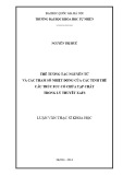 Luận văn Thạc sĩ Khoa học: Thế tương tác nguyên tử và các tham số nhiệt động của các tinh thể cấu trúc FCC có chứa tạp chất trong lý thuyết XAFS