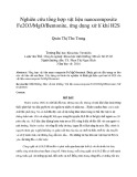 Nghiên cứu tổng hợp vật liệu nanocomposite Fe2O3/MgO/Bentonite, ứng dụng xử lí khí H2S