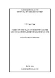 Luận văn Thạc sĩ Khoa học: Nghiên cứu tình trạng suy dinh dưỡng của trẻ mầm non xã Mỹ Phúc, huyện Mỹ Lộc, tỉnh Nam Định