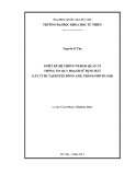 Luận văn Thạc sĩ Khoa học: Thiết kế hệ thống WebGIS quản lý thông tin quy hoạch sử dụng đất (lấy ví dụ tại huyện Đông Anh, thành phố Hà Nội)