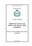 Khóa luận tốt nghiệp: Khảo sát cung cấp thông tin thuốc trên internet