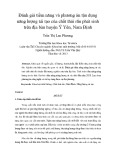 Đánh giá tiềm năng và phương án tận dụng năng lượng tái tạo của chất thải rắn phát sinh trên địa bàn huyện Ý Yên, Nam Định