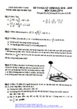 Đề kiểm tra học kì 1 môn Toán lớp 9 năm 2018-2019 - Phòng GD&ĐT Quận Bình Thạnh