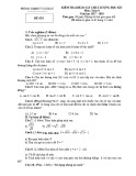 Đề khảo sát chất lượng học kì 1 môn Toán lớp 9 năm 2017-2018 - Phòng GD&ĐT Văn Bàn