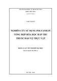 Khóa luận tốt nghiệp: Nghiên cứu sử dụng polyanilin tổng hợp hóa học hấp thu thuốc bảo vệ thực vật