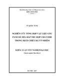 Khóa luận tốt nghiệp: Nghiên cứu tổng hợp vật liệu gốc PANi/bã mía hấp thu hợp chất DDD trong dung dịch chất ô nhiễm