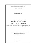 Khóa luận tốt nghiệp: Nghiên cứu tổng hợp polyanilin - Xơ dừa hấp thu thuốc bảo vệ thực vật