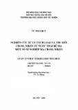 Luận văn Thạc sĩ Khoa học: Nghiên cứu xử lý tách loại và thu hồi Crom, Niken từ nước thải bể mạ một số xí nghiệp mạ Crom, Niken