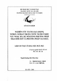 Luận văn Thạc sĩ Khoa học: Nghiên cứu tách loại amoni, nitrit, nitrat trong nước ngầm ở khu vực Ngọc Hà, Hà Nội bằng phương pháp trao đổi ion và phương pháp clo hóa