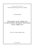 Tóm tắt luận văn Thạc sĩ Khoa học: Tích phân ngẫu nhiên Ito và một hướng mở rộng tích phân ngẫu nhiên Ito