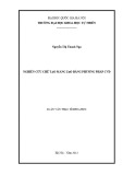 Luận văn Thạc sĩ Khoa học: Nghiên cứu chế tạo màng ZnO bằng phương pháp CVD