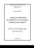 Khóa luận tốt nghiệp đại học: Khảo sát thành phần Flavonoid từ lá cây Mỏ quạ Ccudrania Tricuspidata