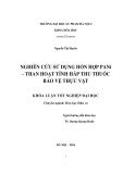 Luận văn Thạc sĩ Hóa học: Nghiên cứu sử dụng hỗn hợp PANi - Than hoạt tính hấp thu thuốc bảo vệ thực vật