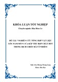 Khóa luận tốt nghiệp: Nghiên cứu tổng hợp vật liệu gốc PANi cưa hấp thu hợp chất DDT trong dịch chiết đất ô nhiễm