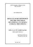 Khóa luận tốt nghiệp: Khảo sát sơ bộ thành phần hóa học phân đoạn diclometan cây mỏ quạ cudrania tricuspidata