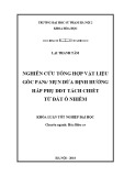 Khóa luận tốt nghiệp: Nghiên cứu tổng hợp vật liệu gốc PANi/ mụn dừa định hướng hấp phụ DDT tách chiết từ đất ô nhiễm