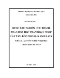 Khóa luận tốt nghiệp: Bước đầu nghiên cứu thành phần hóa học phân đoạn nước cây Tầm bóp Physalis angulata