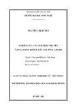 Luận văn Thạc sĩ Công nghệ điện tử viễn thông: Nghiên cứu các giải pháp truyền năng lượng không dây dải sóng 2.45ghz