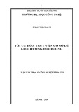 Luận văn Thạc sĩ Công nghệ thông tin: Tối ưu hóa truy vấn cơ sở dữ liệu hướng đối tượng