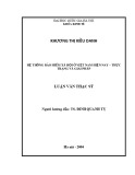 Luận văn Thạc sĩ: Hệ thống Bảo hiểm xã hội ở Việt Nam hiện nay - Thực trạng và giải pháp