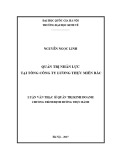 Luận văn Thạc sĩ Quản trị kinh doanh: Quản trị nhân lực tại Tổng Công ty Lương thực miền Bắc