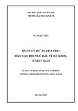 Luận văn Thạc sĩ Quản lý kinh tế: Quản lý dự án ODA cho đào tạo đội ngũ bác sĩ đa khoa ở Việt Nam