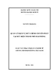 Luận văn Thạc sĩ Quản lý kinh tế: Quản lý dịch vụ bưu chính chuyển phát tại bưu điện thành phố Hải Phòng